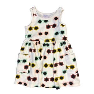 Hanna Andersson Girls Sunglasses Print Cotton Play Dress Size 3T